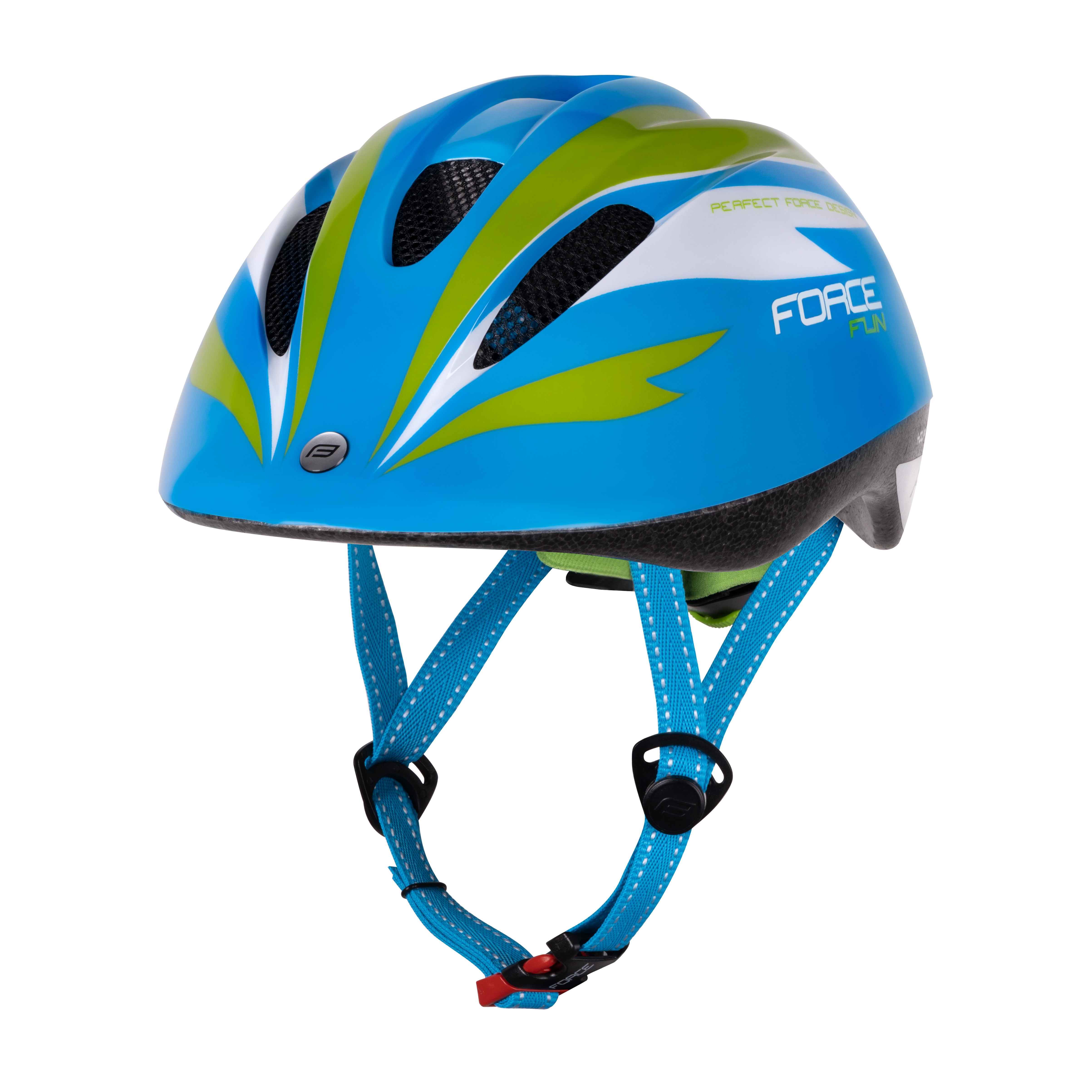 kaciga FORCE FUN STRIPES child, plava-green-white M